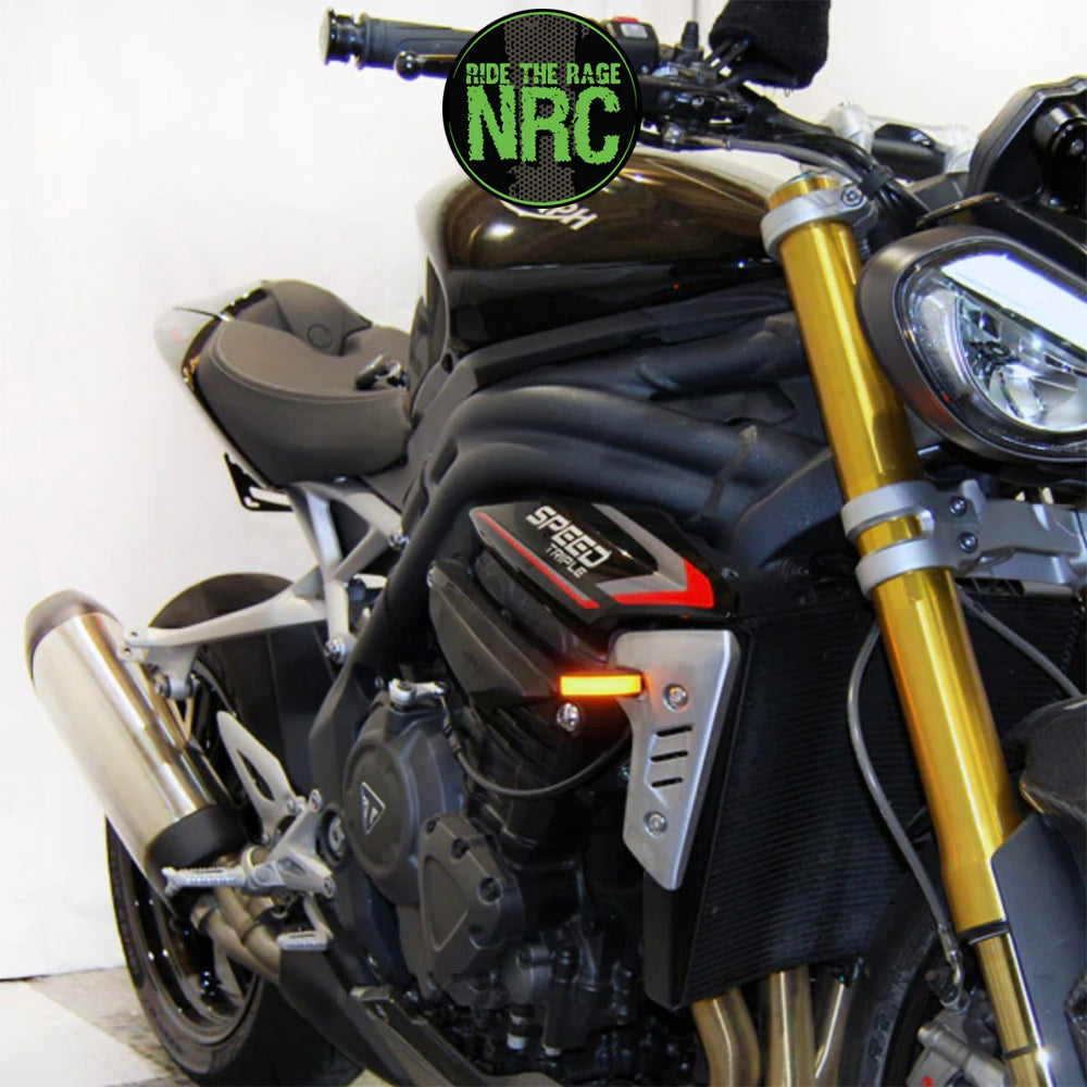 2021年から現行年式モデル TRIUMPH スピードトリプル1200RS用 NRC ニューレイジサイクル LEDフロントターンシグナルキット TRIUMPH SPEED TRIPLE RS 1200 FRONT TURN SIGNALS (2021 - PRESENT) (送料無料)