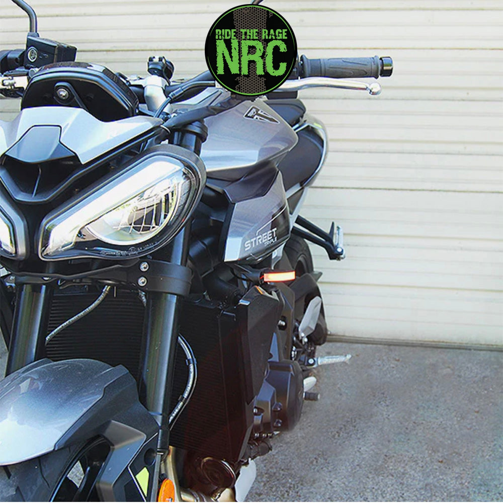 2024年から現行年式モデル TRIUMPH スピードトリプルRS用 NRC ニューレイジサイクル LEDフロントターンシグナルキット TRIUMPH STREET TRIPLE FRONT TURN SIGNALS (2024 - PRESENT) (送料無料)