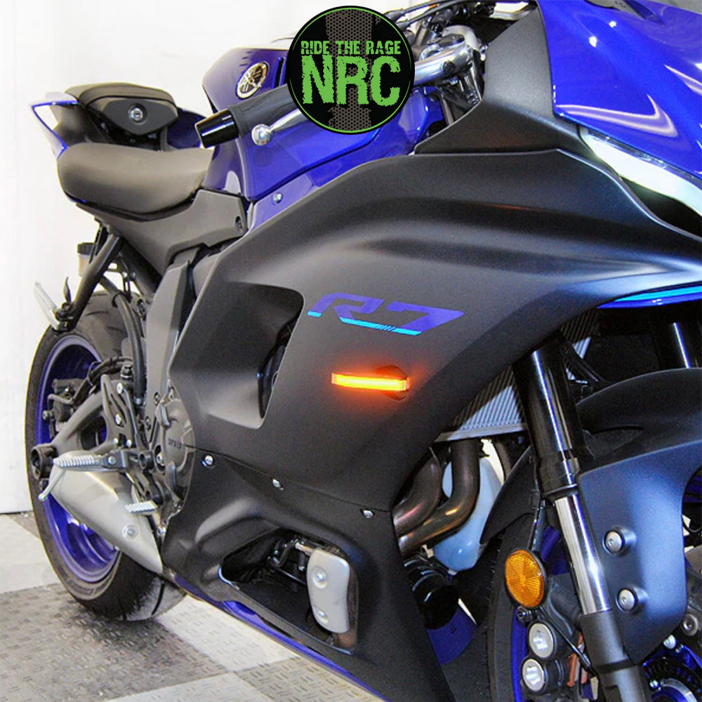 2021年から現行年式モデル ヤマハ YZF-R7用 NRC ニューレイジサイクル LEDフロントターンシグナルキット(ミラーカバー付き) YAMAHA R7 FRONT TURN SIGNALS (2021 - PRESENT) (送料無料)