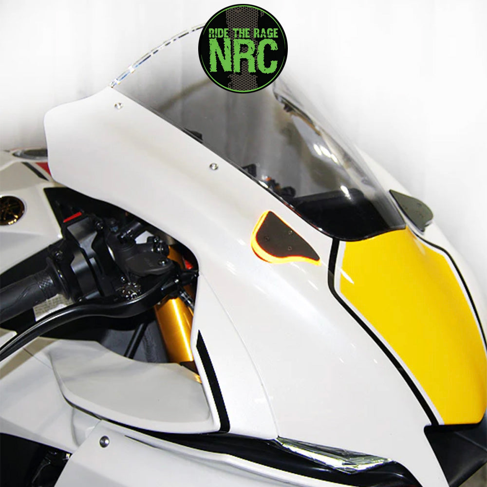 2020年から現行年式モデル ヤマハ YZF-R1用 NRC ニューレイジサイクル LEDフロントターンシグナルキット YAMAHA R1 MIRROR BLOCK OFF TURN SIGNALS (2020-PRESENT) (送料無料)