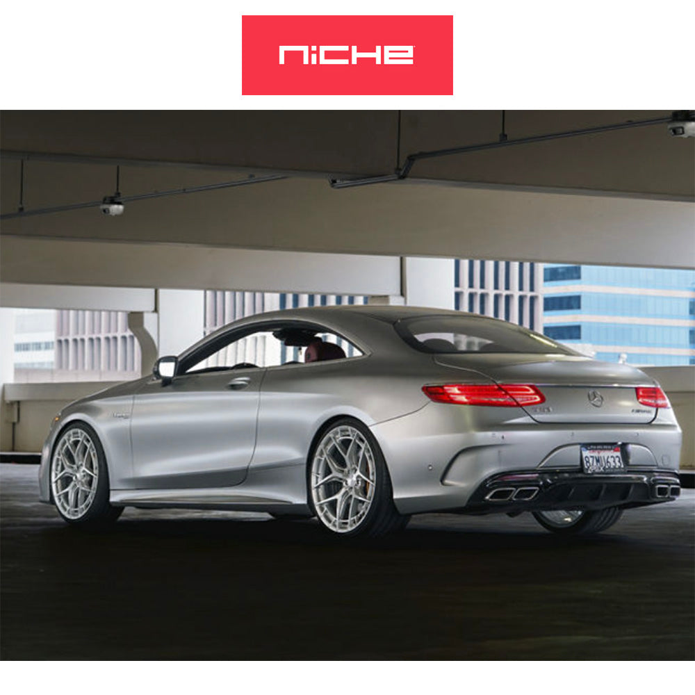 トヨタ GR スープラ用 ニッチ リビエラ 20x9J ET 20 フロント、20x10.5J ET 38 リア グロスシルバーブラッシュドフェイス フリーフォームホイール4本セット (消費税、送料込み)