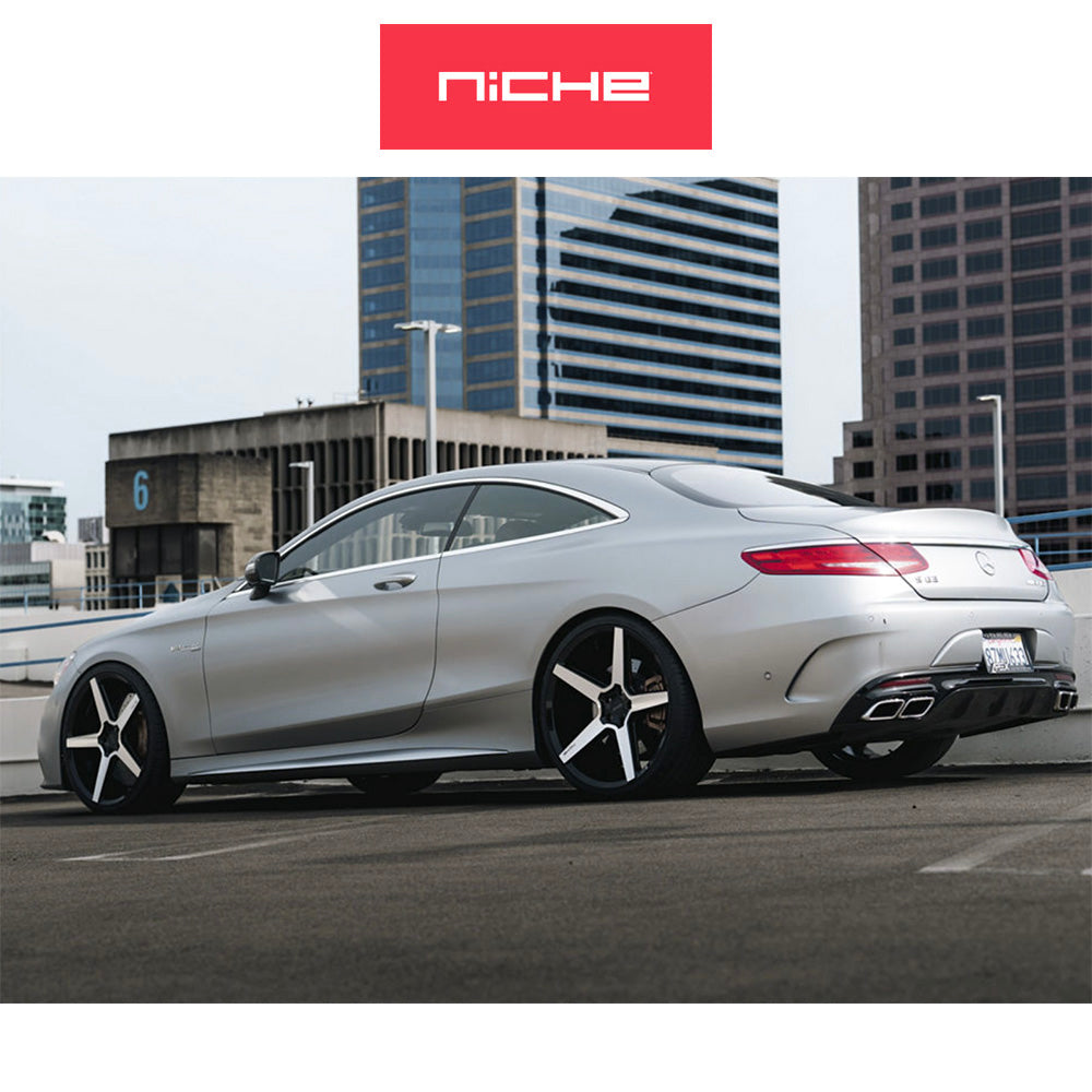テスラモデル3用 ニッチ モデナ 20x9J ET 35 フロント、リア グロスブラック マシニング加工済みフェイス ホイール4本セット Niche MODENA 20X9 5X4.5 72 +35 G-BLK MCH-FC (消費税、送料込み)