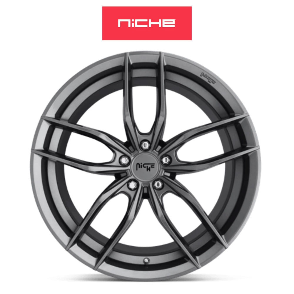 ホンダ シビック タイプR(Honda Civic Type-R)用 ニッチ ヴォッソ 19x8.5J ET 35 フロント&リア マットアンスラサイト ホイール4本セット Niche VOSSO 19X8.5 5X120 72 VL 35MM (送料無料)