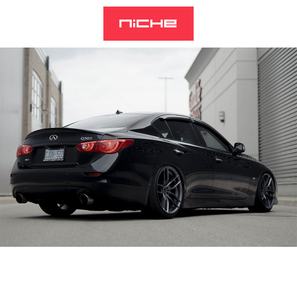 トヨタ プリウス(Toyota Prius)用 ニッチ ヴォッソ 17x8J ET 40 フロント&リア マットアンスラサイト ホイール4本セット Niche VOSSO 17X8 5X4.5 72 VD 40MM (送料無料)