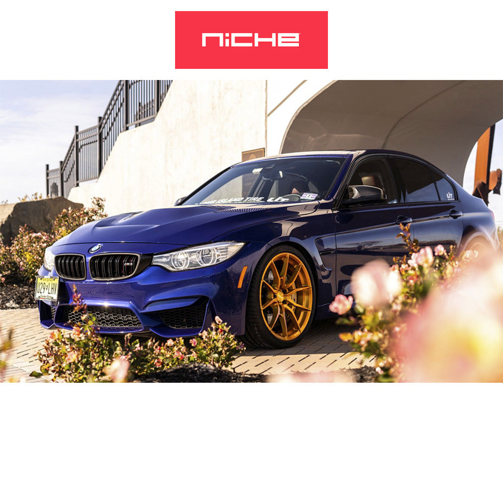 アウディ TTクーペ用 ニッチ カナン 20x9.5J ET 20 フロント、リア ブラッシュドキャンディーゴールド 鍛造モノブロックホイール4本セット Niche KANAN 20X9.5 5X112 66.56 BCG 20MM (送料無料)