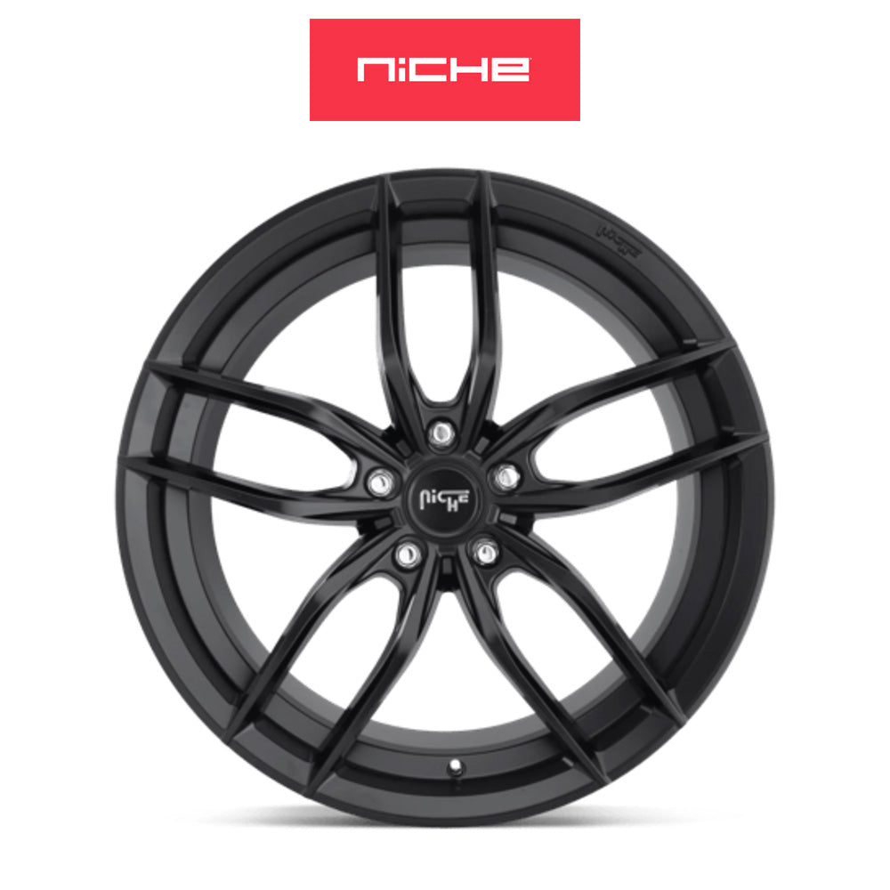 ホンダ シビック タイプR(Honda Civic Type-R)用 ニッチ ヴォッソ 19x8.5J ET 35 フロント&リア マットブラックホイール4本セット Niche VOSSO 19X8.5 5X120 72 BD 35MM (送料無料)