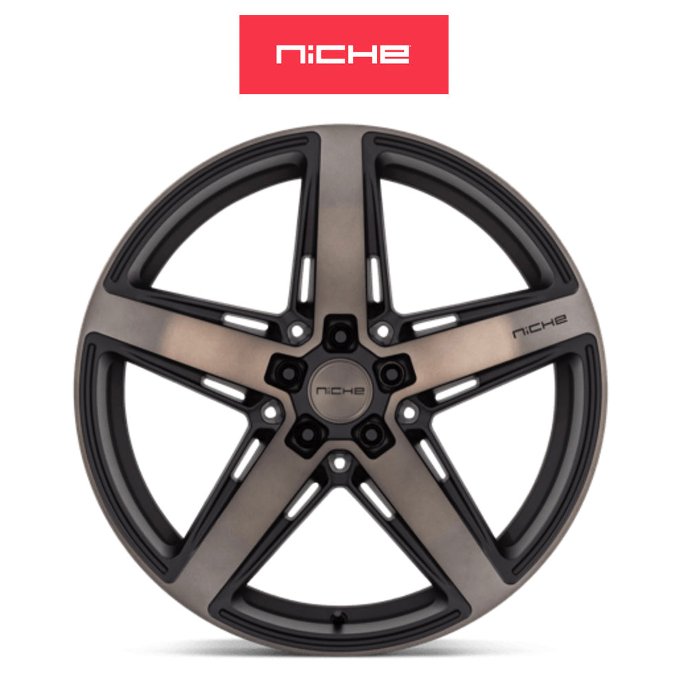 ホンダ シビック タイプR(Honda Civic Type-R)用 ニッチ テラモ 20x9J ET 35 フロント&リア マットブラックダブルダークティント ホイール4本セット Niche TERAMO 20X9 5X120 72 MBT +35 (送料無料)