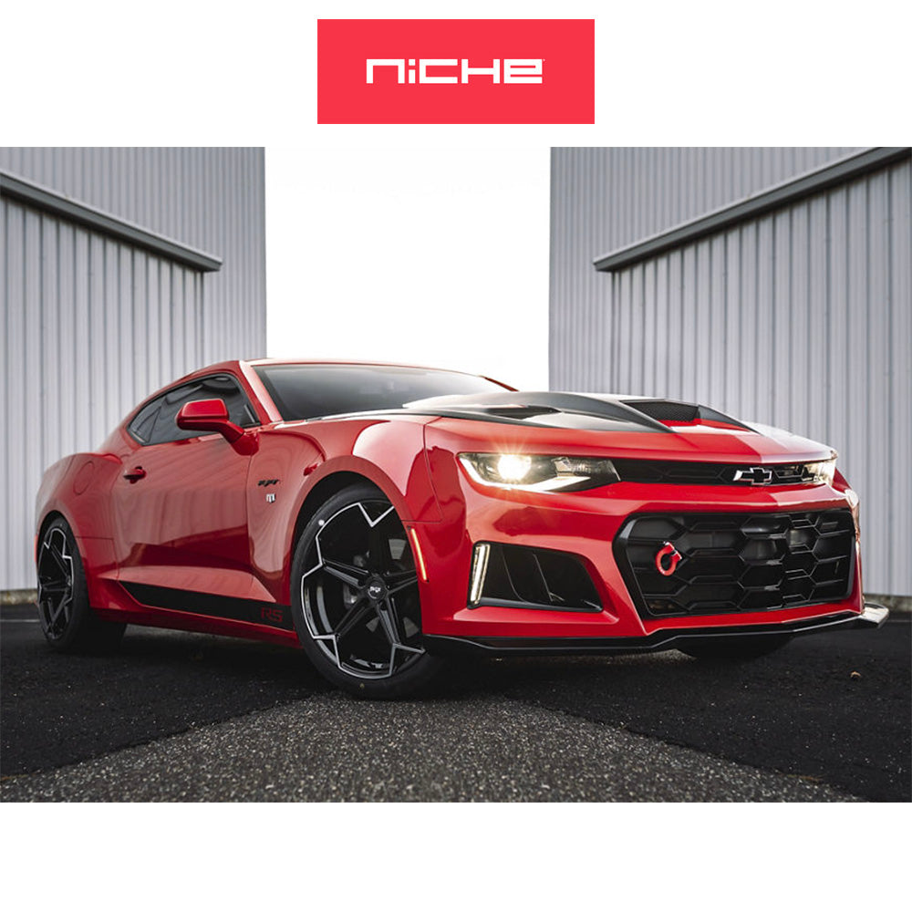 ホンダ シビック タイプR(Honda Civic Type-R)用 ニッチ アロー 20x9J ET 35 フロント&リア グロスブラックブラッシュド ホイール4本セット Niche ARROW 20X9 5X120 72 RBL 35MM (送料無料)
