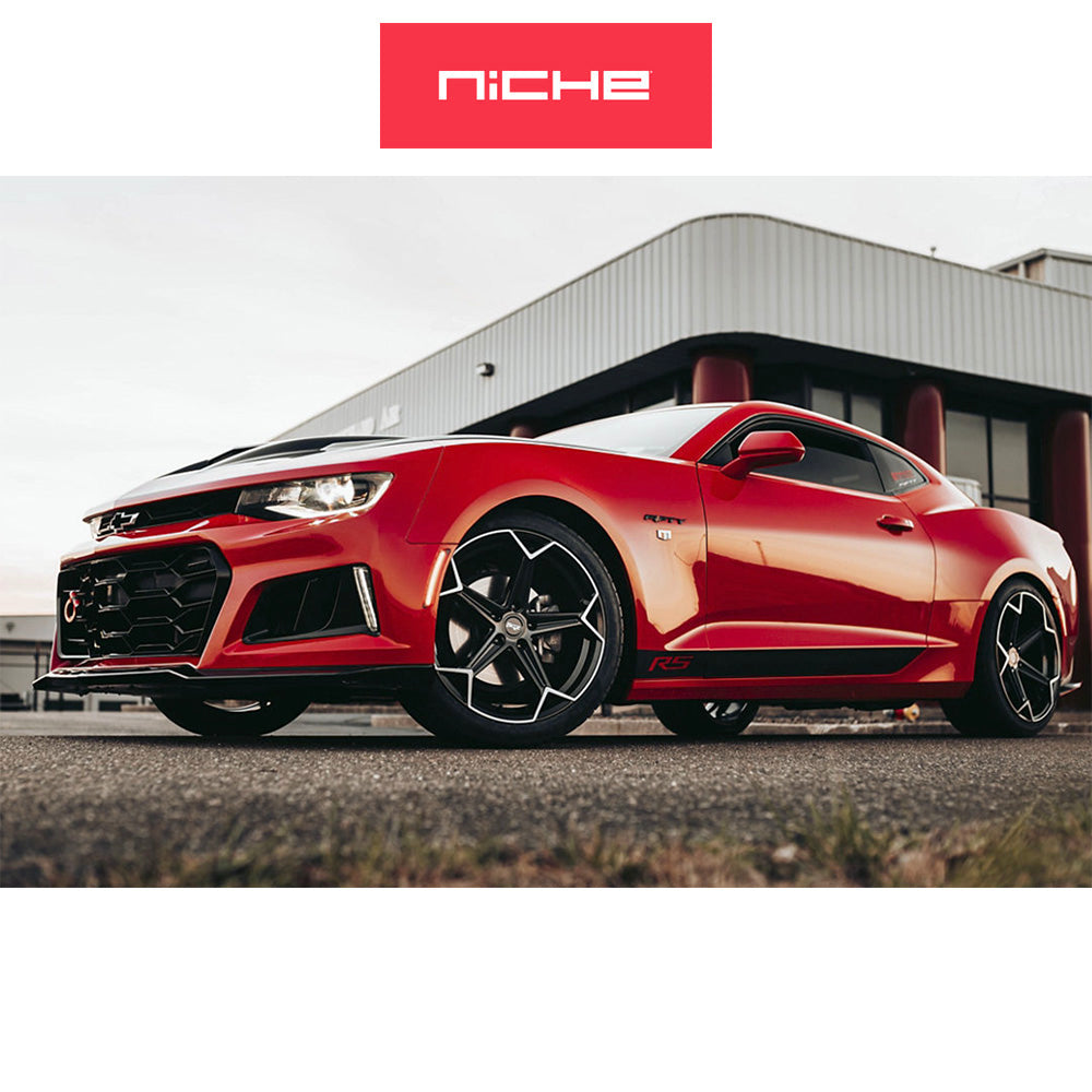 ホンダ シビック タイプR(Honda Civic Type-R)用 ニッチ アロー 20x9J ET 35 フロント&リア グロスブラックブラッシュド ホイール4本セット Niche ARROW 20X9 5X120 72 RBL 35MM (送料無料)