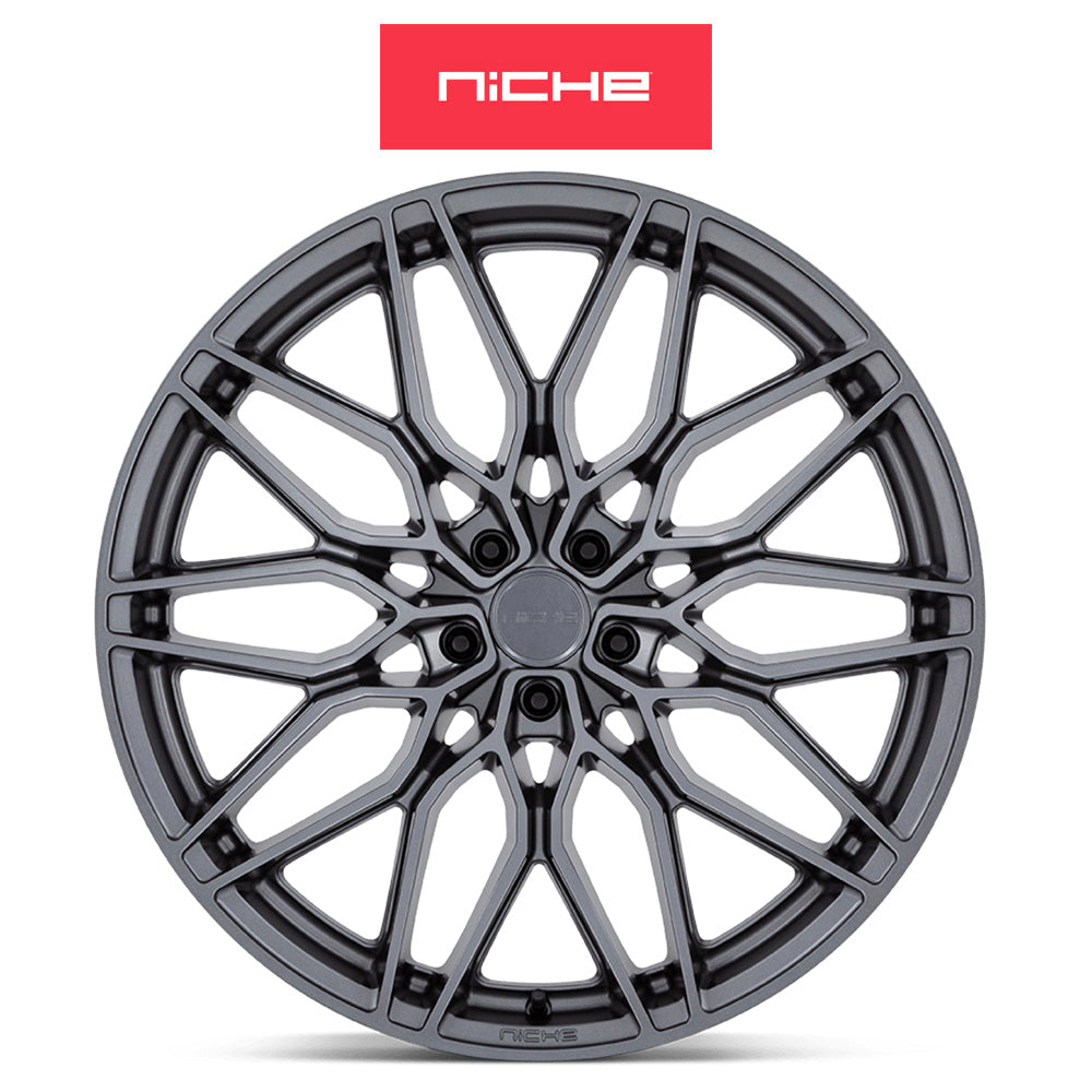 トヨタ GR スープラ (Toyota GR Supra)用 ニッチ カラブリア5 20x9J ET 20 フロント 20x10.5J ET 38 リア マットガンメタル ホイール4本セット Niche CALABRIA 5 20X9 5X112 66 +20 M-GNMTL / CALABRIA 5 20X10.5 5X112 66 +38 M-GNMTL (送料無料)
