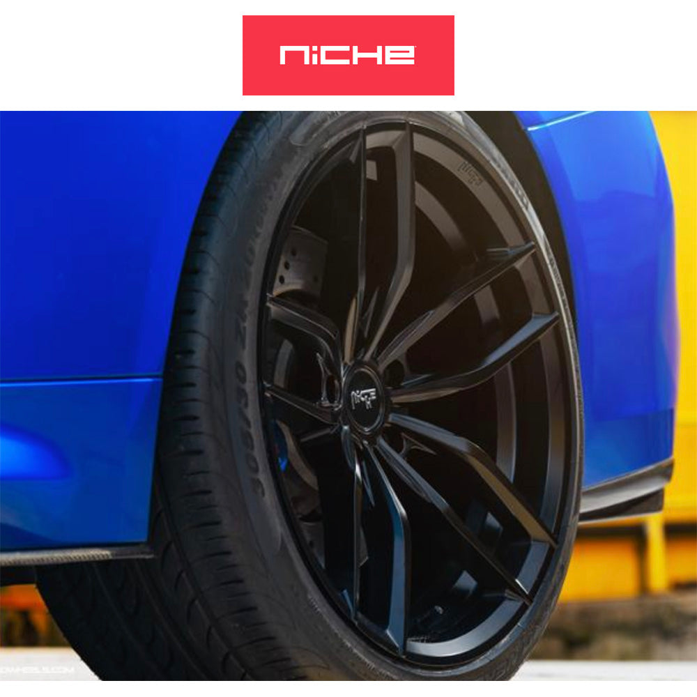 ホンダ シビック タイプR(Honda Civic Type-R)用 ニッチ ヴォッソ 19x8.5J ET 35 フロント&リア マットブラックホイール4本セット Niche VOSSO 19X8.5 5X120 72 BD 35MM (送料無料)