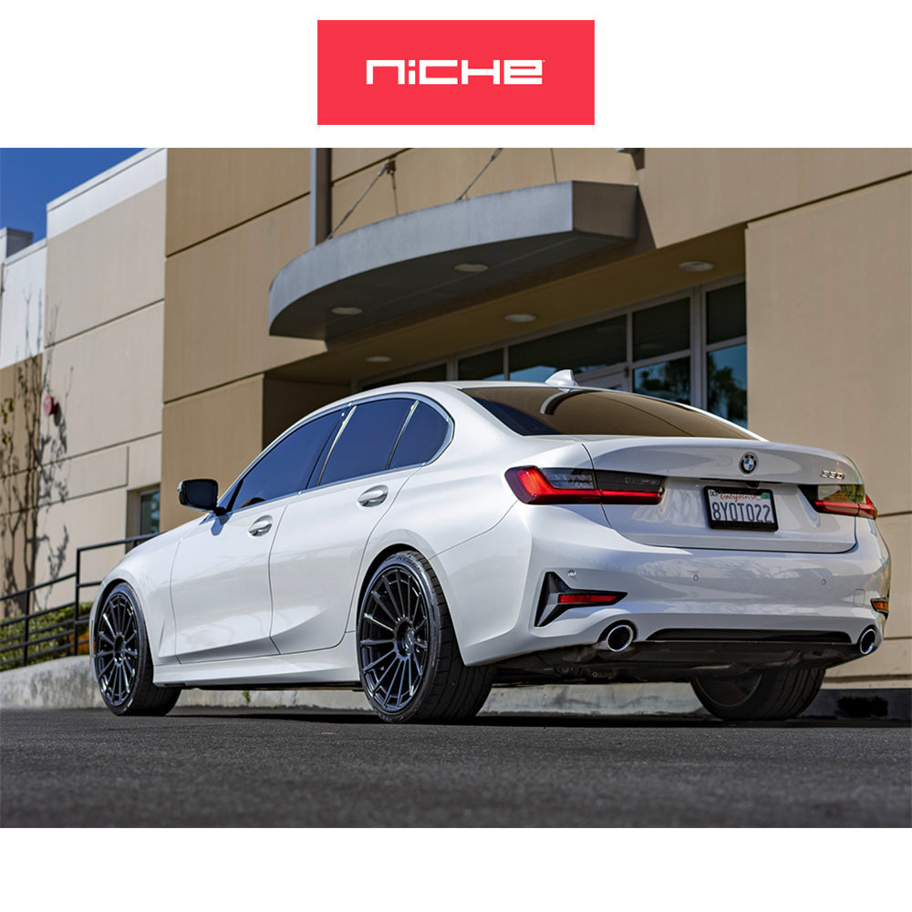 トヨタ GR スープラ用 ニッチ アマルフィ 20x9J ET 25 フロント、20x10.5 ET 40 リア マットブラック ホイール4本セット (消費税、送料込み)