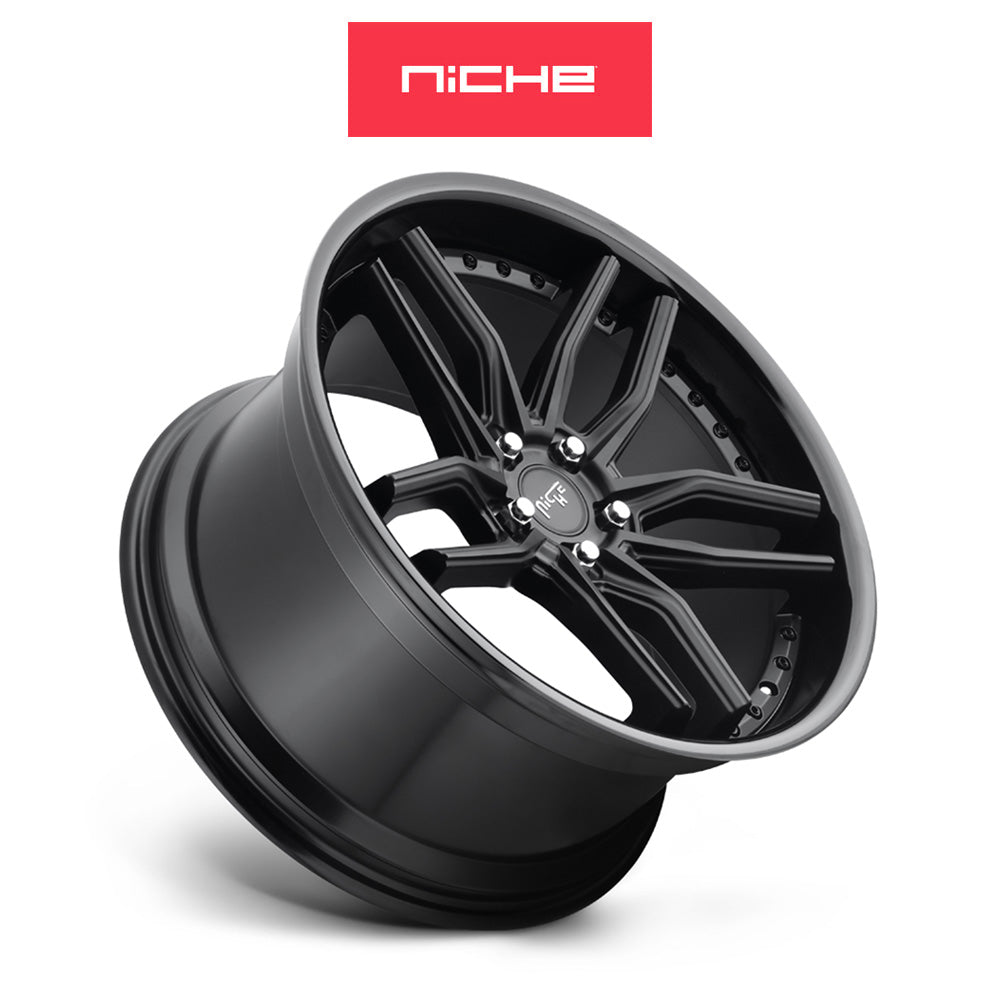 ホンダ シビック タイプR(Honda Civic Type-R)用 ニッチ メソッド 20x9J ET 35 フロント&リア グロスブラック マットブラック ホイール4本セット Niche METHOS 20X9 5X120 72 BLD +35 (送料無料)
