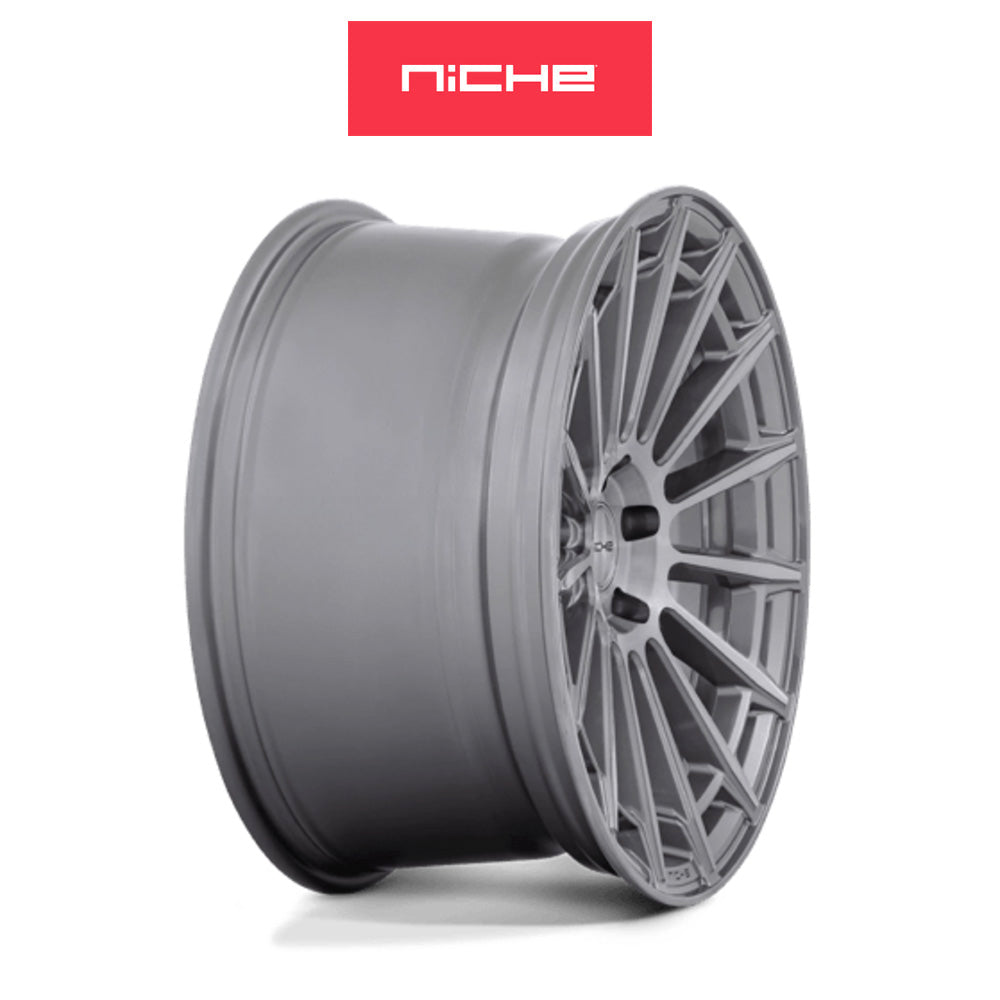 ホンダ シビック タイプR(Honda Civic Type-R)用 ニッチ アマルフィ 20x9J ET 35 フロント&リア プラチナム ホイール4本セット Niche AMALFI 20X9 5X120 72 GLR +35 (送料無料)