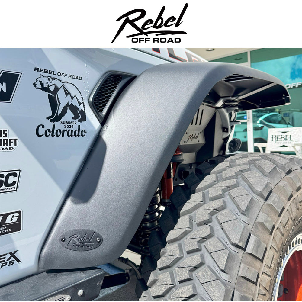 クライスラー・ジープ・ラングラーアンリミテッド用 レボルオフロード トレイルヘッド シリーズ ハイライン アルミフェンダーフレアフロント&リアセット Jeep Wrangler JL Trailhead Series Highline Aluminum Fender Flares (送料無料)