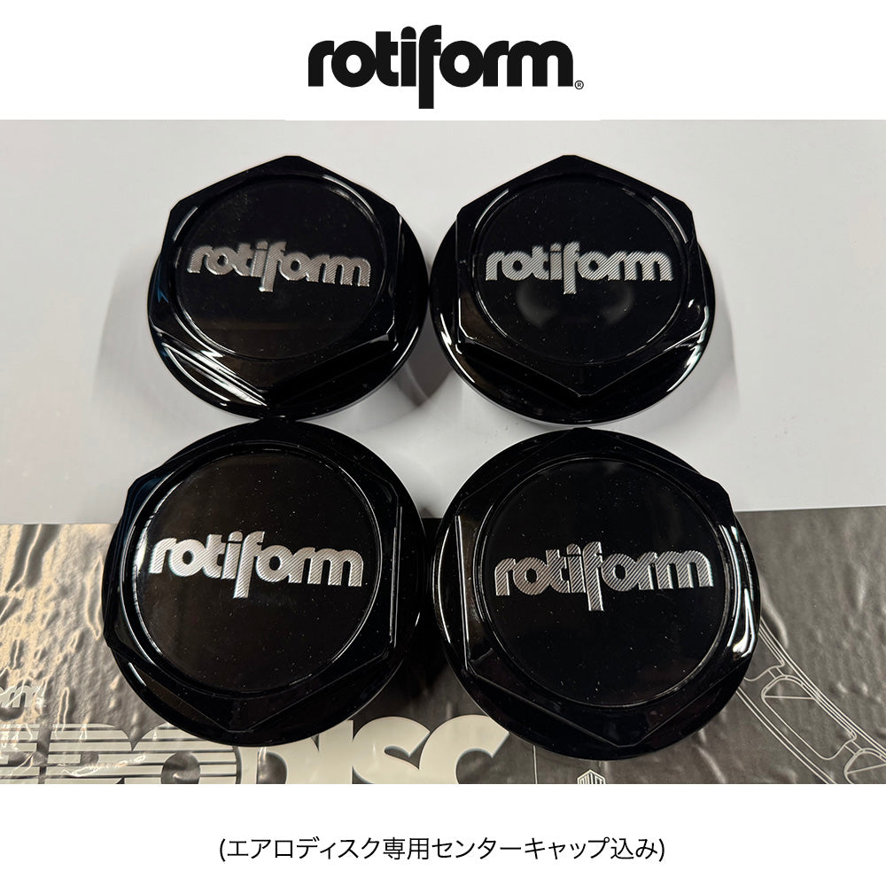 ロティフォーム エアロディスク(19インチ、グロスブラック)4枚セット(エアロディスク専用センターキャップ4個付き) 32170-AC-B: AERO COVER 19" - BLACK (消費税、送料込み)