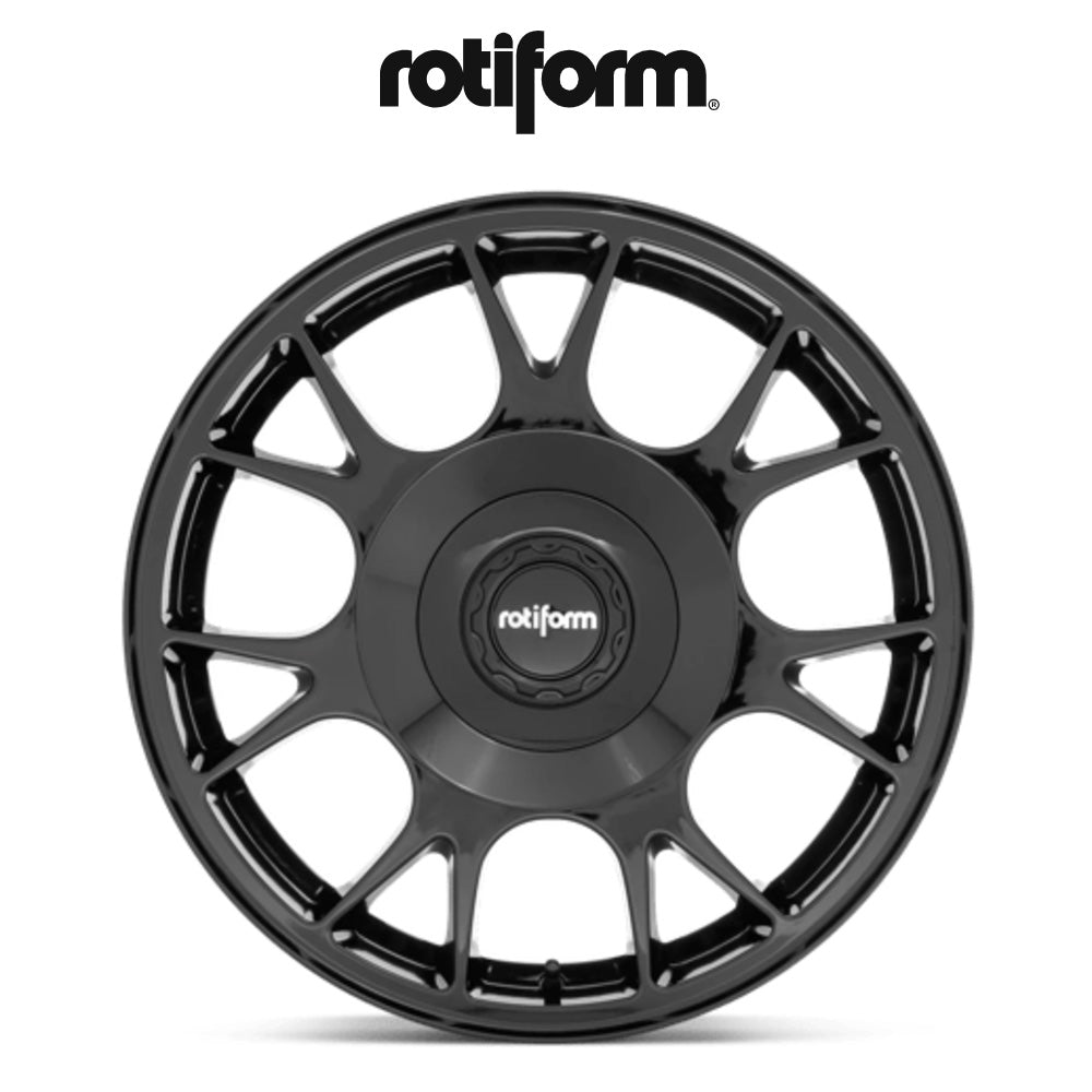 テスラ モデル3 (TESLA Model 3)用 ロティフォーム TUF-R 19x9.5J グロスブラック ホイール4本セット Rotiform TUF-R R187 19X9.5 5X112/4.5 G-BLK 38MM (送料無料)