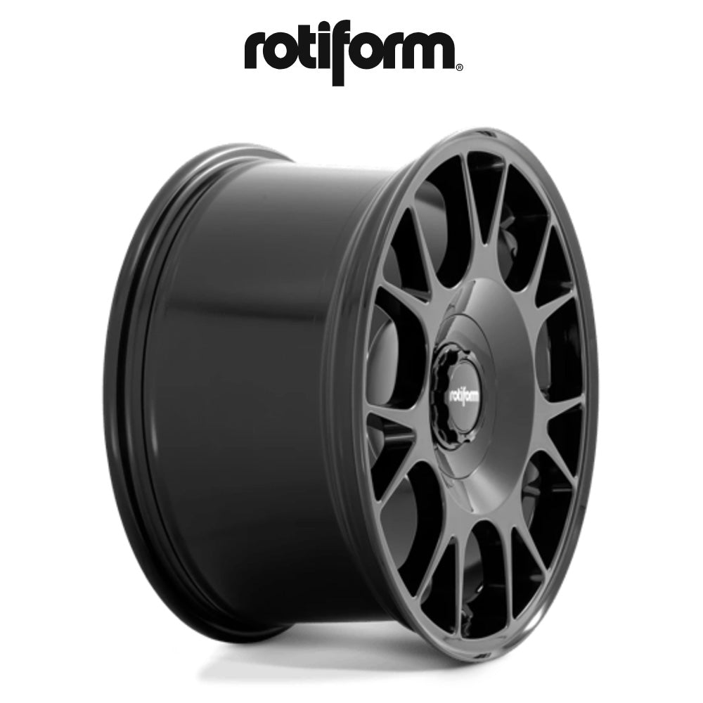 テスラ モデル3 (TESLA Model 3)用 ロティフォーム TUF-R 19x9.5J グロスブラック ホイール4本セット Rotiform TUF-R R187 19X9.5 5X112/4.5 G-BLK 38MM (送料無料)