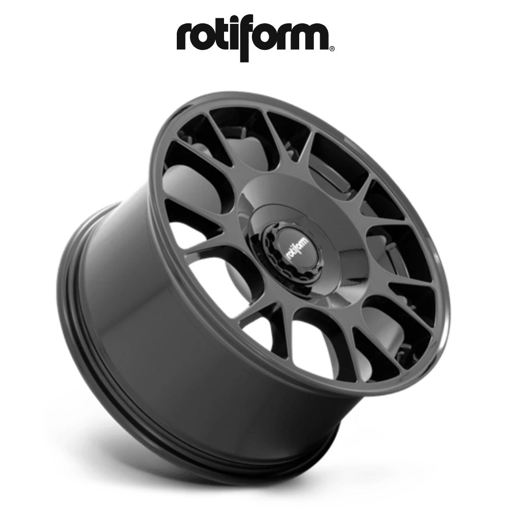 テスラ モデル3 (TESLA Model 3)用 ロティフォーム TUF-R 19x9.5J グロスブラック ホイール4本セット Rotiform TUF-R R187 19X9.5 5X112/4.5 G-BLK 38MM (送料無料)