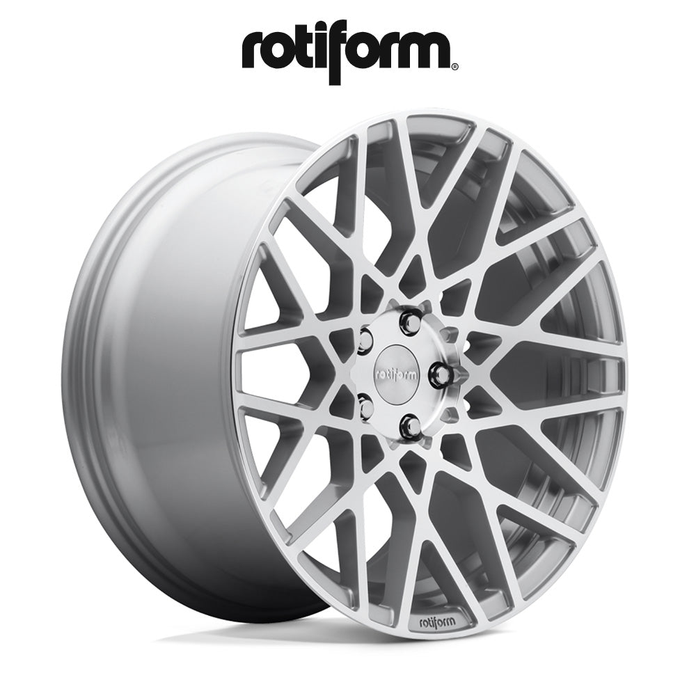 テスラ モデル3 (TESLA Model 3)用 ロティフォーム BLQ 19x8.5J グロスシルバーマシンド ホイール4本セット Rotiform BLQ R110 19X8.5 5X4.5 GL-SLVR-MACH 38MM (送料無料)