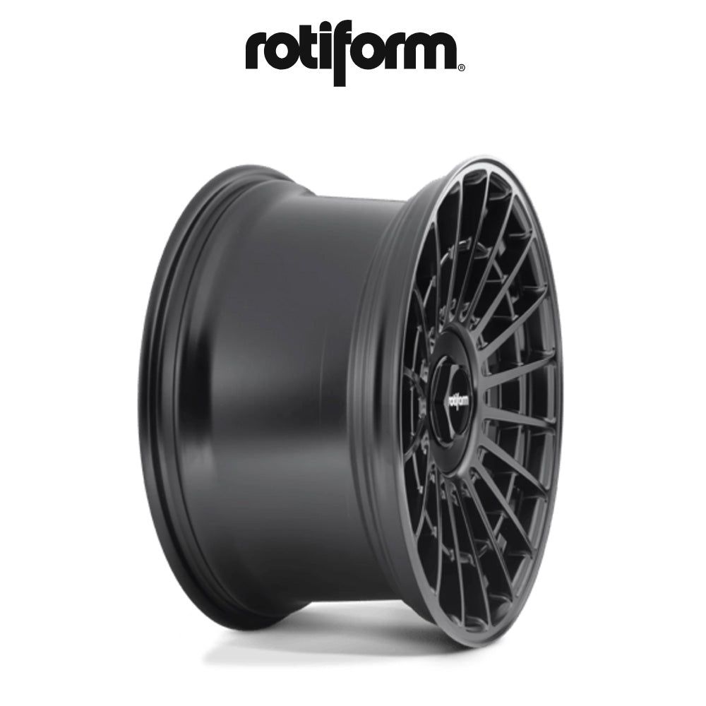 スバルWRX S4(Subaru WRX)用 ロティフォーム エアロディスク(グロスブラック)付き LAS-R 19x8.5J ET 35 フロント&リア マットブラック ホイール4本セット Rotiform LAS-R 19X8.5 5X100/112 66.6 BD 35MM (消費税、送料込み)