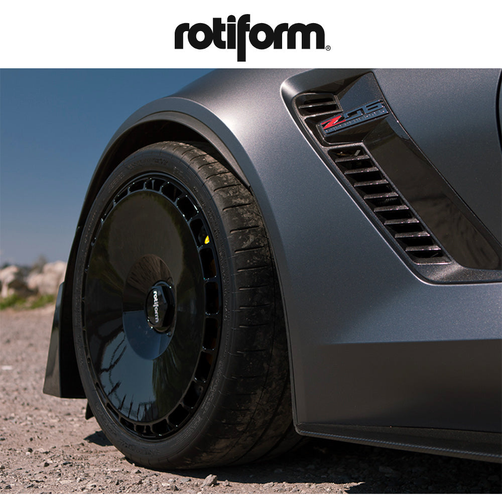 ホンダ シビック タイプR(Honda Civic Type-R)用 ロティフォーム エアロディスク(グロスブラック)付き RSE 19x8.5J ET 35 フロント&リア グロスシルバー ホイール4本セット Rotiform RSE 19X8.5 5X4.5/120 72 SL +35 (消費税、送料込み)