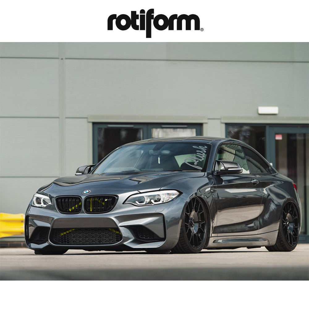 BMW M2用 ロティフォーム TUF-R 20x8.5J ET 35 フロント、20x10.5J ET 40 リア サテンシルバー ホイール4本セット Rotiform TUF-R 20X8.5 5X4.25/120 72 SS 35MM / TUF-R 20X10.5 5X4.25/120 72 SS 40MM (消費税、送料込み)
