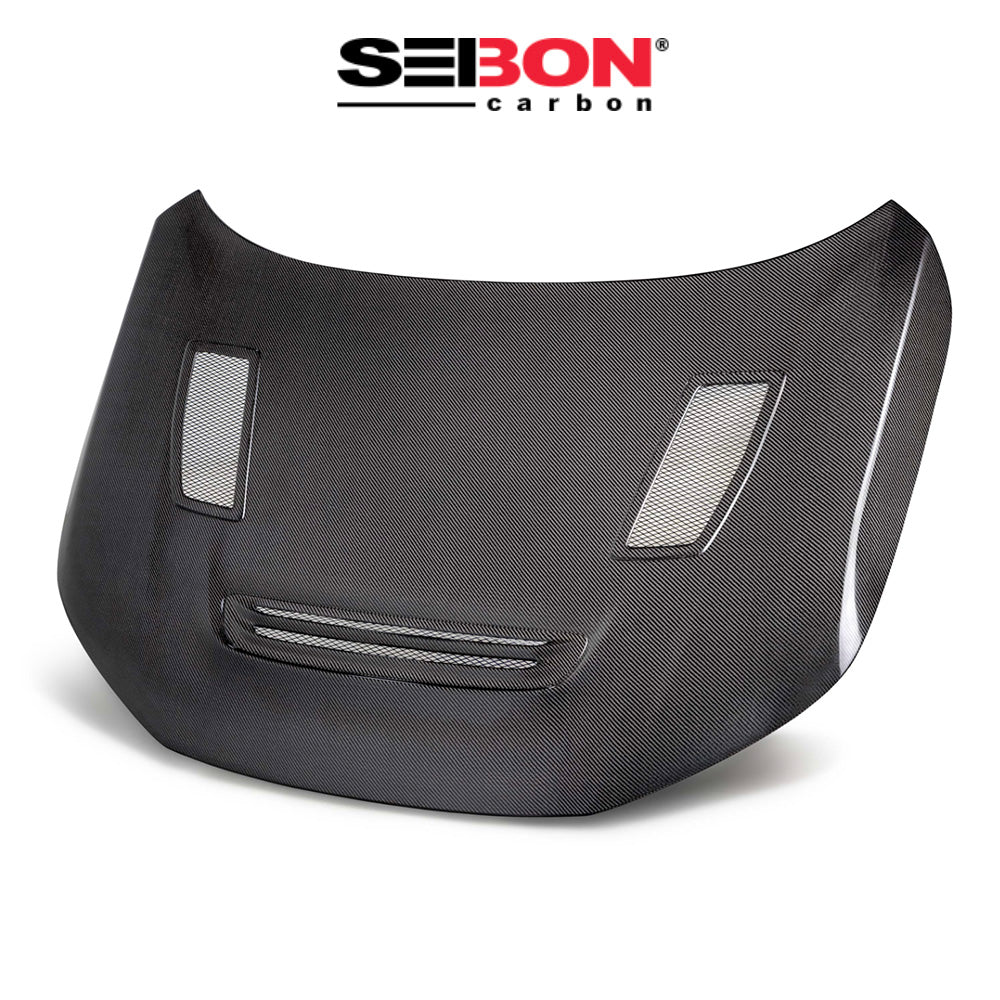 2023-2025年式 ホンダ シビック タイプR用 セイボンカーボン GTスタイル両面カーボンファイバーボンネット GT-Style Double Sided Carbon Fiber Hood For 2023-2025 Honda Civic Type R (送料無料)