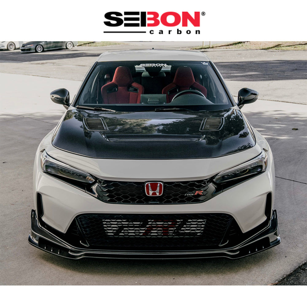 2023-2025年式 ホンダ シビック タイプR用 セイボンカーボン GTスタイル両面カーボンファイバーボンネット GT-Style Double Sided Carbon Fiber Hood For 2023-2025 Honda Civic Type R (送料無料)