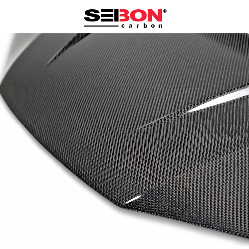2014-2015年式 ホンダ シビック クーペ用 セイボンカーボン VS2スタイル カーボンファイバー製ボンネット Seibon Carbon VSII-Style Carbon Fiber Hood For 2014-2015 Honda Civic 2DR (消費税、送料込み)