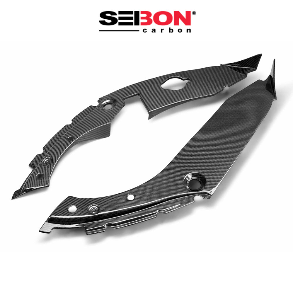 2017-2021年式 ホンダ シビック タイプR用 セイボンカーボン カーボンファイバー エンジンルームフェンダーカバー Carbon Fiber Under Hood Inner Wing Trim For 2017-2021 Honda Civic Type R (送料無料)