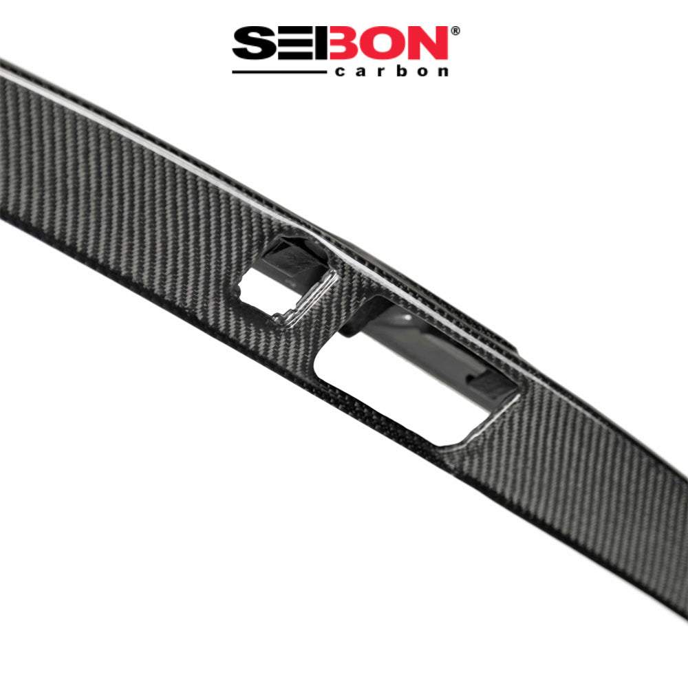 2017-2021年式 ホンダ シビック タイプR用 セイボンカーボン カーボンファイバー リアライセンストリム Seibon Carbon Carbon Fiber Rear License Trim For 2017-2021 Honda Civic Type R (送料無料)