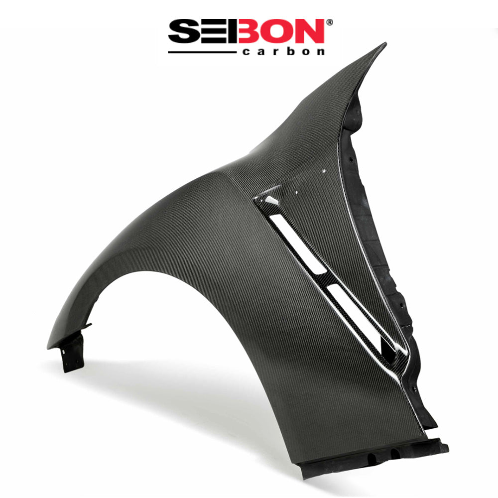 2009-2024年式日産 GT-R用 セイボンカーボン 純正スタイルのカーボンファイバー製フロントフェンダーセット Seibon Carbon OEM-Style Carbon Fiber Front Fenders For 2009-2024 Nissan GT-R (送料無料)