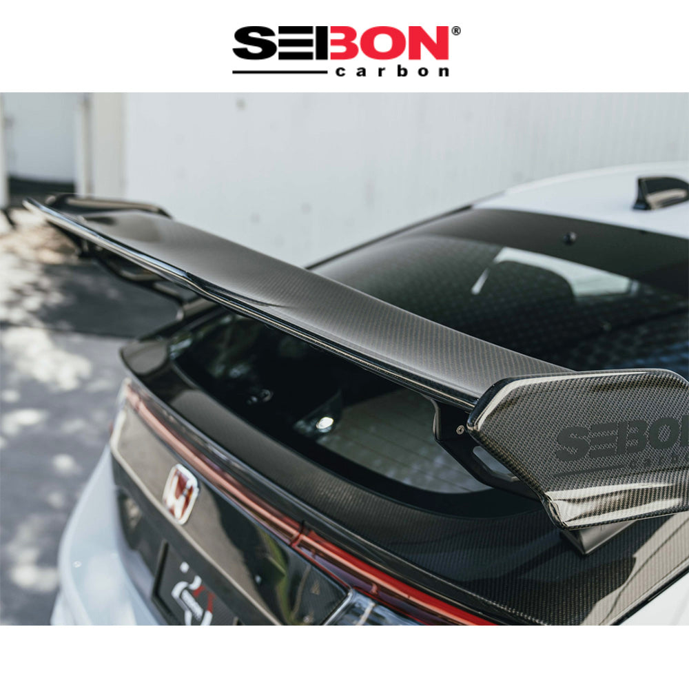 2023-2025年式 ホンダ シビック タイプR用 セイボンカーボン MBスタイル カーボンファイバーリアスポイラー MB-Style Carbon Fiber Rear Spoiler For 2023-2025 Honda Civic Type R (送料無料)