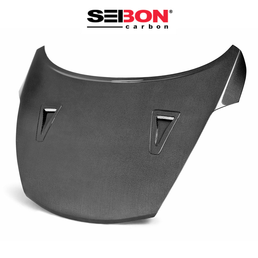2011-2017年式日産 ジューク用 セイボンカーボン GTRスタイル カーボンファイバー製ボンネット Seibon Carbon GTR-Style Carbon Fiber Hood For 2011-2017 Nissan Juke (消費税、送料込み)