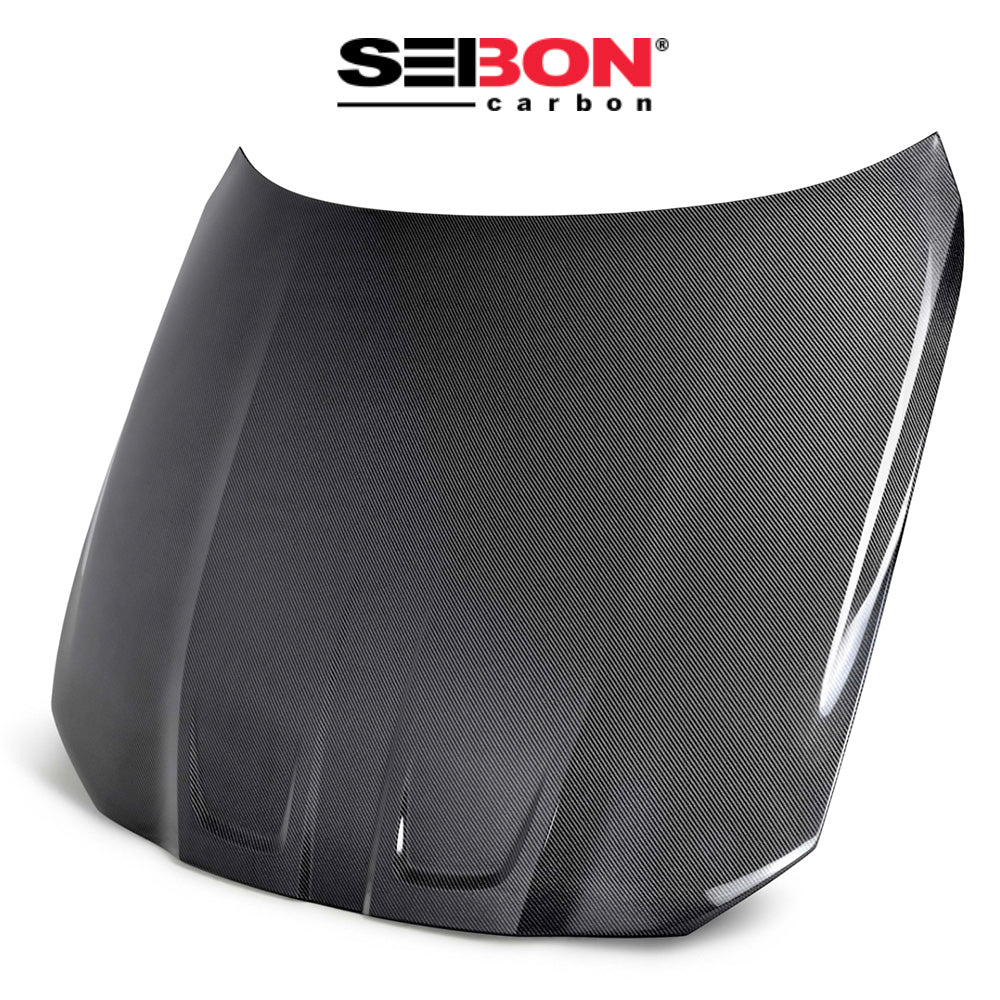 2021-2025年式BMW M3セダン用 セイボンカーボン 純正スタイルのカーボンファイバー製ボンネット Seibon Carbon OEM-Style Carbon Fiber Hood For 2021-2025 BMW G80 M3 / G82 M4 / G83 M4 (送料無料)