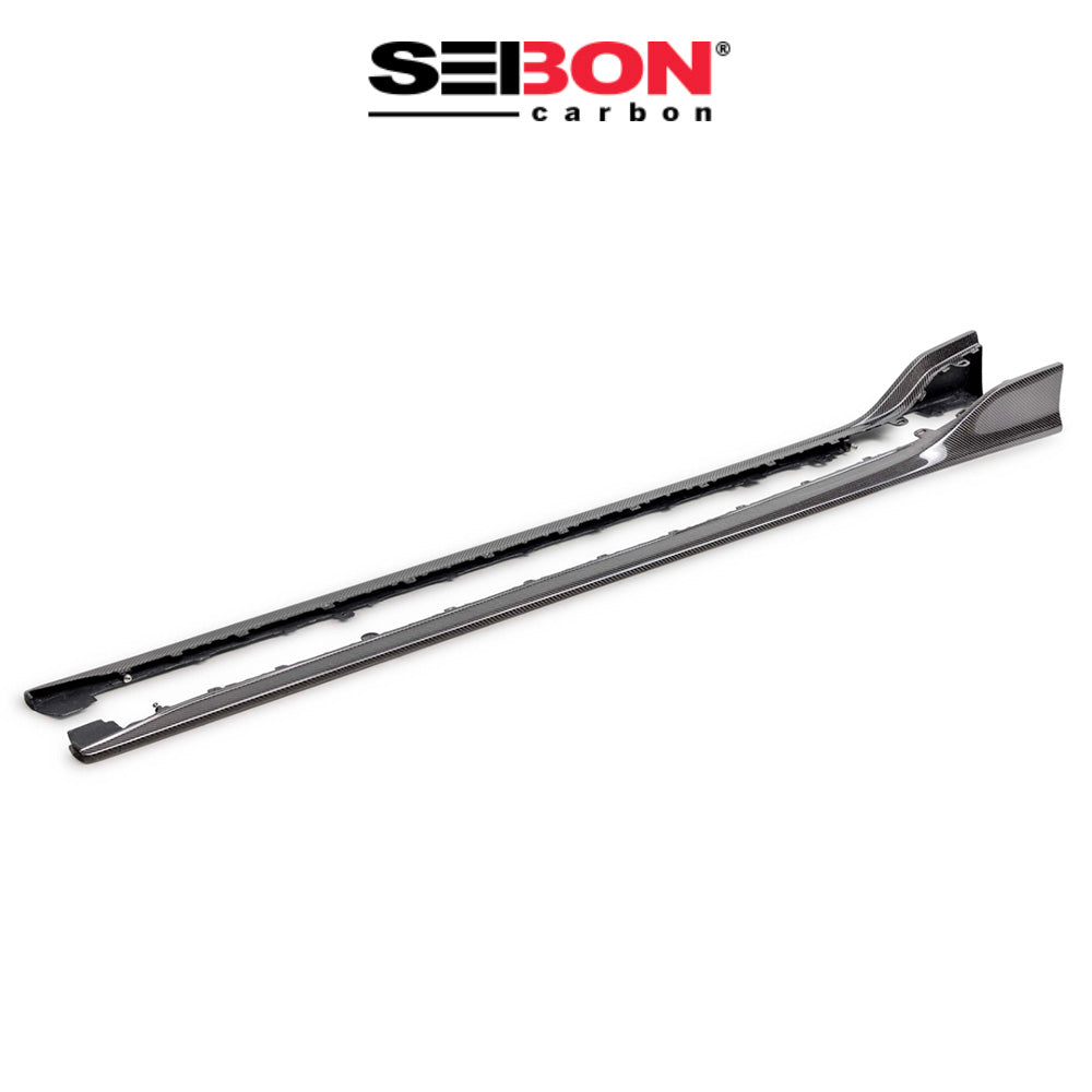 2023-2025年式 ホンダ シビック タイプR用 セイボンカーボン MBスタイルカーボンファイバーサイドスカート MB-Style Carbon Fiber Side Skirts For 2023-2025 Honda Civic Type R (送料無料)