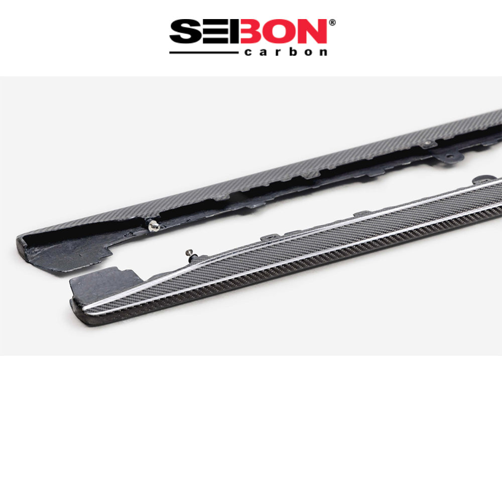 2023-2025年式 ホンダ シビック タイプR用 セイボンカーボン MBスタイルカーボンファイバーサイドスカート MB-Style Carbon Fiber Side Skirts For 2023-2025 Honda Civic Type R (送料無料)