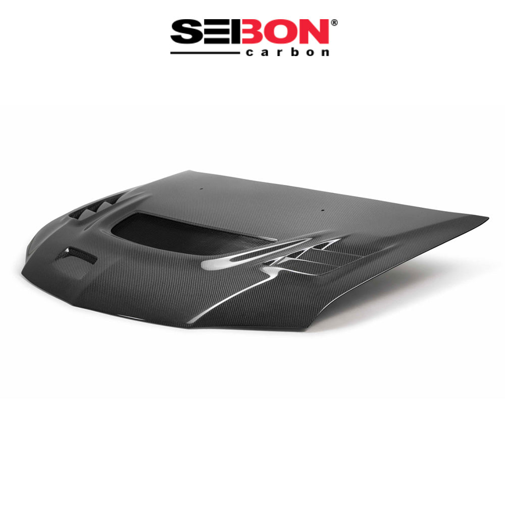 2003-2006年式三菱ランサーエボリューション用 セイボンカーボン CWスタイル カーボンファイバー製ボンネット Seibon Carbon CW-Style Carbon Fiber Hood For 2003-2006 Mitsubishi Lancer EVO (消費税、送料込み)