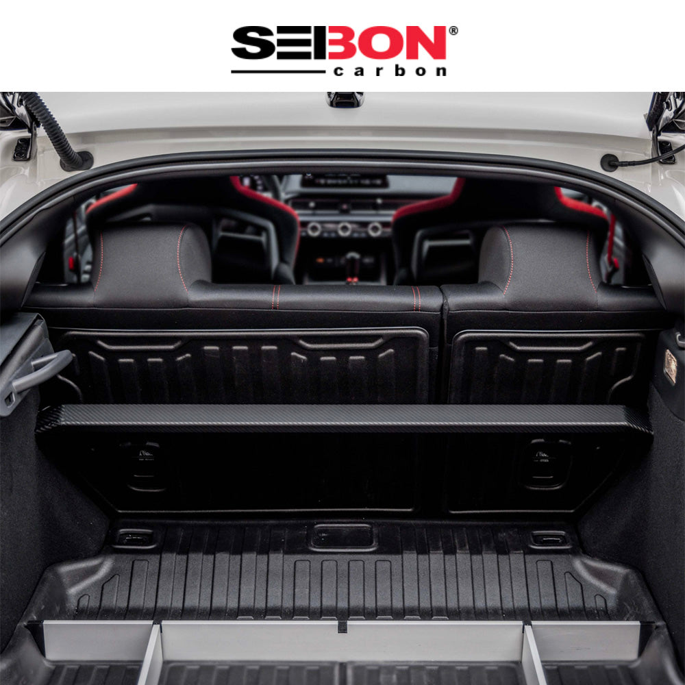2023-2025年式 ホンダ シビック タイプR用 セイボンカーボン カーボンファイバー製リアストラットブレース Carbon Fiber Rear Strut Brace For 2023-2025 Honda Civic Type R (送料無料)