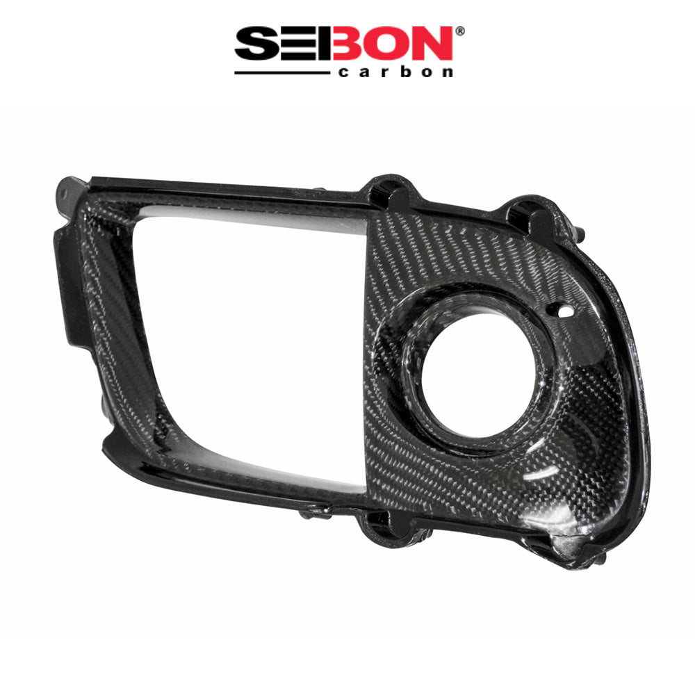 2008-2015年式 三菱 ランサーエボリューション用 セイボンカーボン カーボンファイバー OEMスタイル フォグライトトリム Seibon Carbon Carbon Fiber Fog Light Surround For 2008-2015 Mitsubishi Lancer EVO X (送料無料)