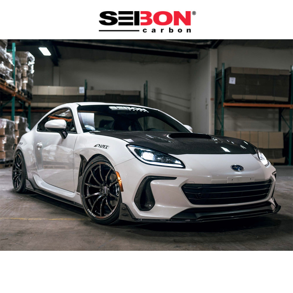 2022-2024年式 スバル BRZ 2.4 用 セイボンカーボン カーボンファイバー MBスタイル フロントリップ Seibon Carbon MB-Style Carbon Fiber Front Lip For 2022-2024 Subaru BRZ (送料無料)