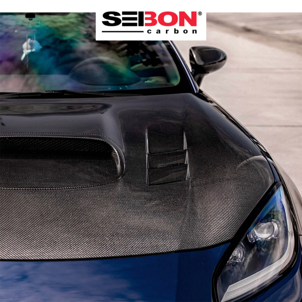 2022-2025年式 トヨタ GR86用 セイボンカーボン FAスタイル カーボンファイバー製ボンネット Seibon Carbon FA-Style Carbon Fiber Hood For 2022-2025 Toyota GR86/ Subaru BRZ (消費税、送料込み)