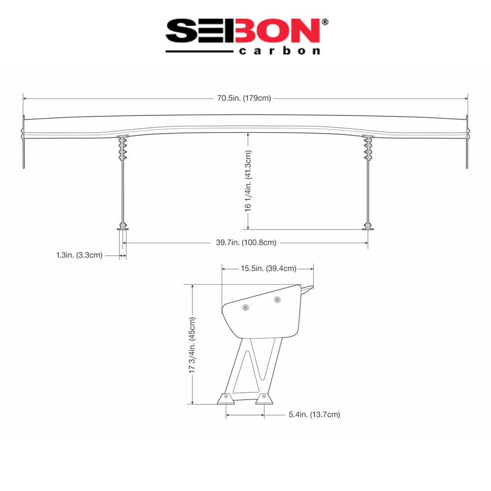 2022-2025年式トヨタ GR86用 セイボンカーボン カーボンファイバー製GTウィング 幅179cm Universal Carbon Fiber GT Wing, 70.5-Inch Wide For 2022-2025 Toyota GR86/ Subaru BRZ (消費税、送料込み)