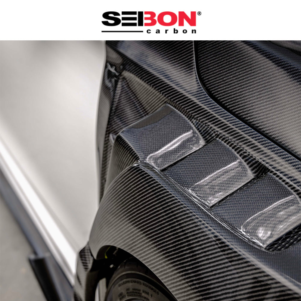 2023-2025年式 ホンダ シビック タイプR用 セイボンカーボン MBスタイルカーボンファイバー製フェンダーセット MB-Style Carbon Fiber Fenders For 2023-2025 Honda Civic Type R (送料無料)