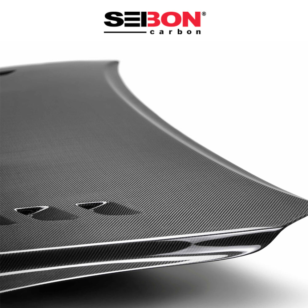 2015-2024年式 レクサス RC F用 セイボンカーボン BTスタイル カーボンファイバー製ボンネット Seibon Carbon BT-Style Carbon Fiber Hood For 2015-2024 Lexus RC F (消費税、送料込み)