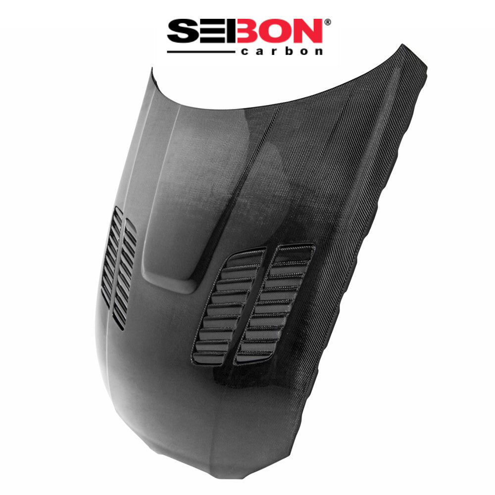 2007-2010年式 BMW3シリーズクーペ用 セイボンカーボン GTRスタイル カーボンファイバー製ボンネット(ルーバーは装飾的デザインとなり放熱効果はありません) Seibon Carbon GTR-Style Carbon Fiber Hood For 2007-2010 BMW E92 2DR, Pre LCI (Louvers Are Cosmetic - They Do NOT Vent Air) (消費税、送料込み)