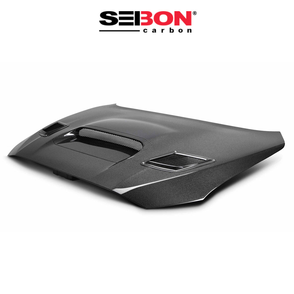 2015-2021年式 スバル WRX用 セイボンカーボン CSスタイル カーボンファイバー製ボンネット Seibon Carbon CS-Style Carbon Fiber Hood For 2015-2021 Subaru WRX/STi (送料無料)
