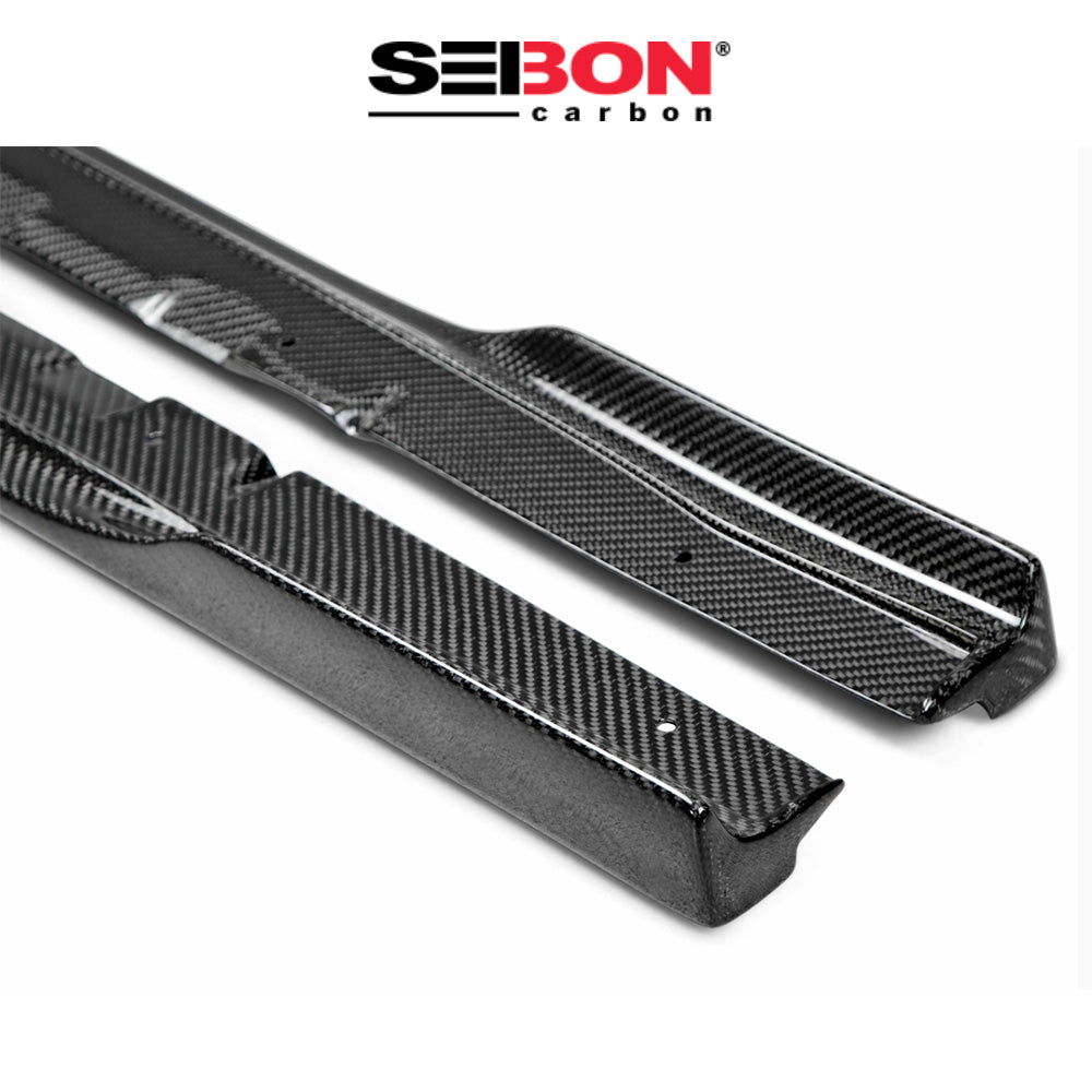 2015-2021年式 スバル WRX 用 セイボンカーボン カーボンファイバー サイドスカートセット Seibon Carbon MB-Style Carbon Fiber Side Skirts For 2015-2021 Subaru WRX/STi (送料無料)
