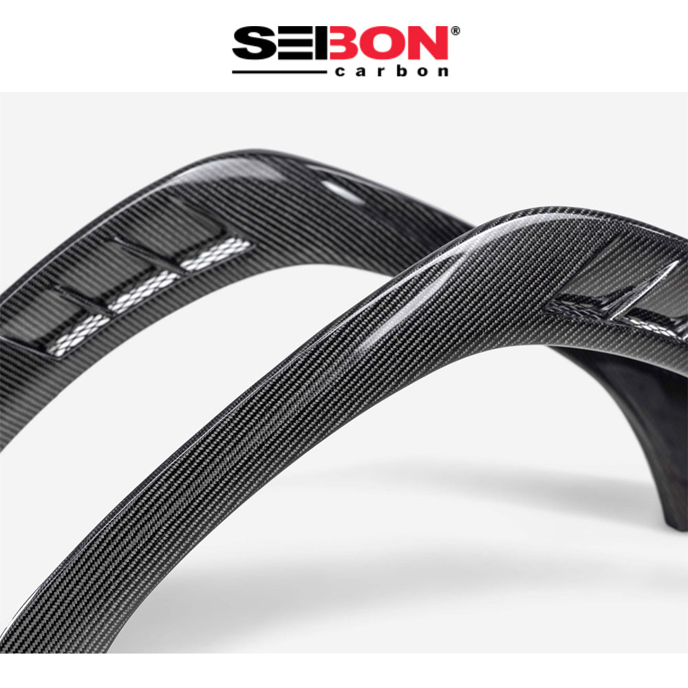 2022-2025年式 スバル WRX用 セイボンカーボン カーボンファイバー製フロントフェンダートリムセット Seibon Carbon Carbon Fiber Front Fender Trim For 2022-2025 Subaru WRX (送料無料)